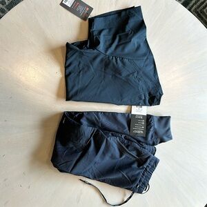 dark grey barco greys anatomy scrub set XS top S pant NWT